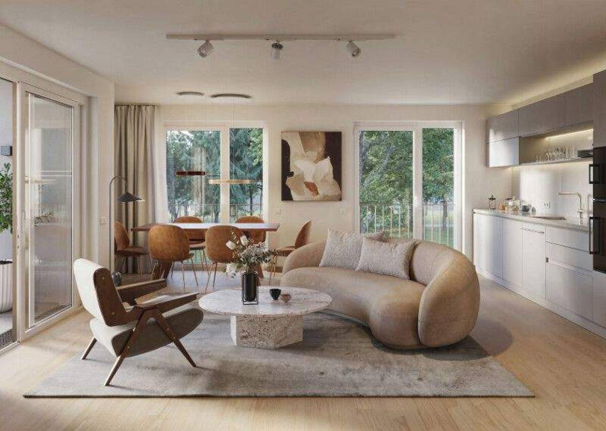 Neubau-Traum mit Kurpark-Blick: Optimal geschnittene 3-Zimmer-Eckwohnung mit Loggia – 70372 Stuttgart – Bild 1 von 6