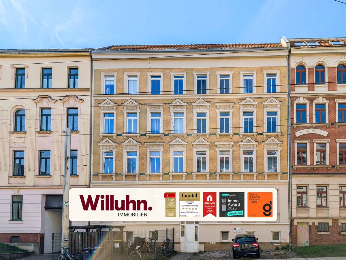 Denkmalschutz: Hochwertig saniertes MFH | Parkett, Balkone, Stellplätze, Einbauküchen – 4229 Leipzig – Bild 1 von 9