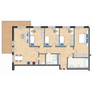 MODERNE 5-ZIMMERWOHNUNG MIT SÜD-WEST-BALKON UND PLATZ FÜR DIE GANZE FAMILIE – 90763 Fürth – Vorschaubild 2