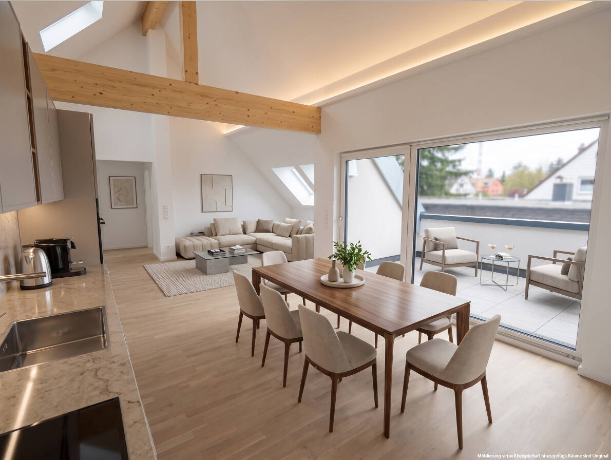Helle Dachgeschosswohnung mit Loggia und Balkon – München – Vorschaubild 6