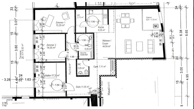 Wohnen in Stadtfeld, große helle 4-Raum-Wohnung mit Abstellraum, Gäste WC und Balkon. – Magdeburg – Vorschaubild 3
