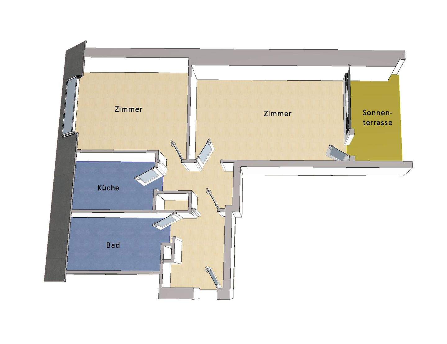 IMMOBERLIN.DE - Stimmungsvolle Dachgeschosswohnung mit Südterrasse in komfortabler Neukölln-Lage – Berlin – Vorschaubild 5