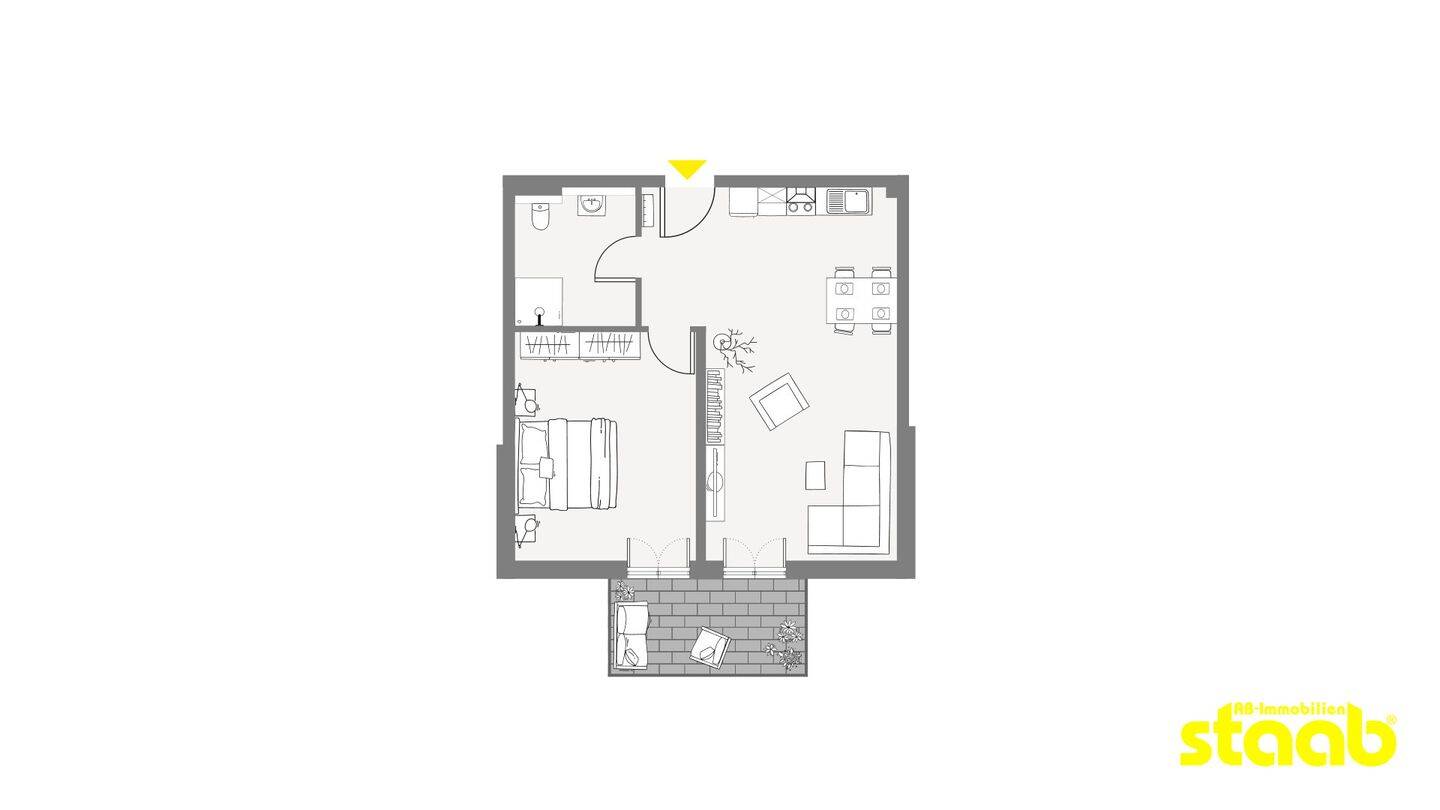 *** MODERNE 2-ZIMMERWOHNUNG MIT BALKON UND AUFZUG! – Aschaffenburg – Vorschaubild 2