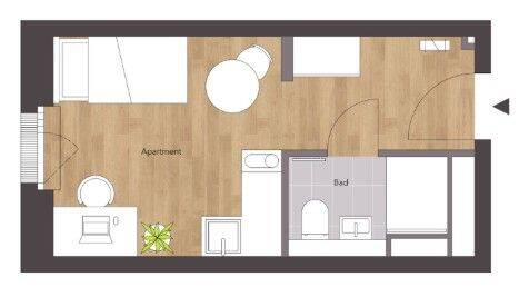 Modernes, vollmöbliertes Studentenapartment im Neubau „Studyapart“ – Nürnberg – Vorschaubild 2
