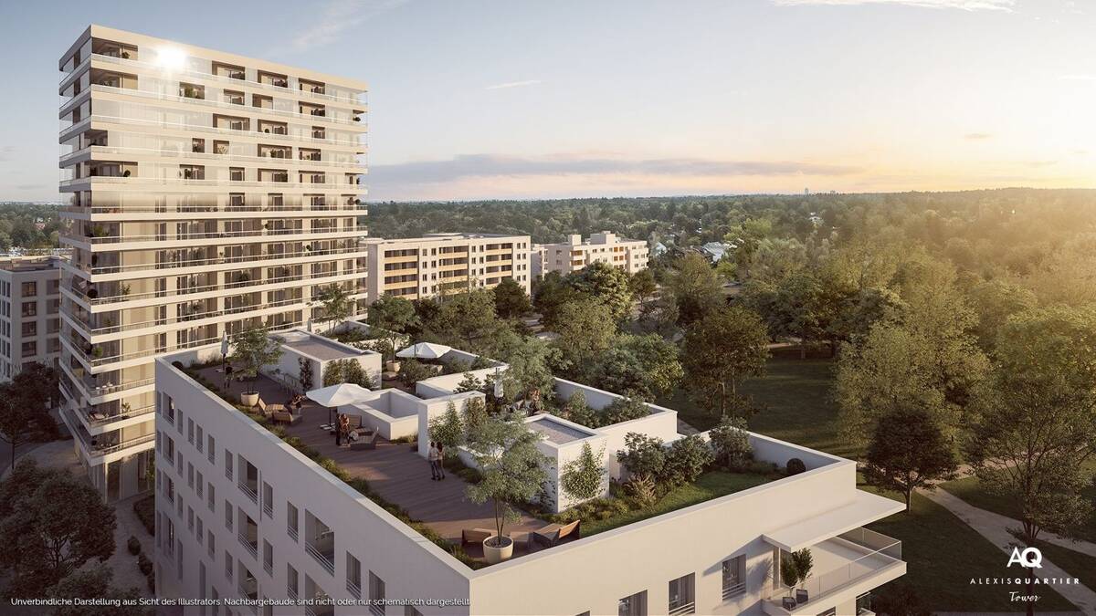 Über den Dächern der Stadt: Moderne 2-Zi.-Whg. mit Duschbad und großem Südbalkon – 81735 München – Bild 1 von 9
