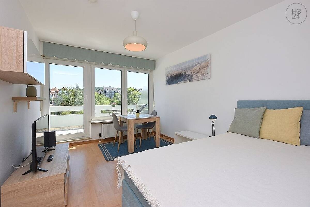 Schön möblierte Wohnung mit Balkon und Internet in Stuttgart Botnang – 70195 Stuttgart – Bild 1 von 9