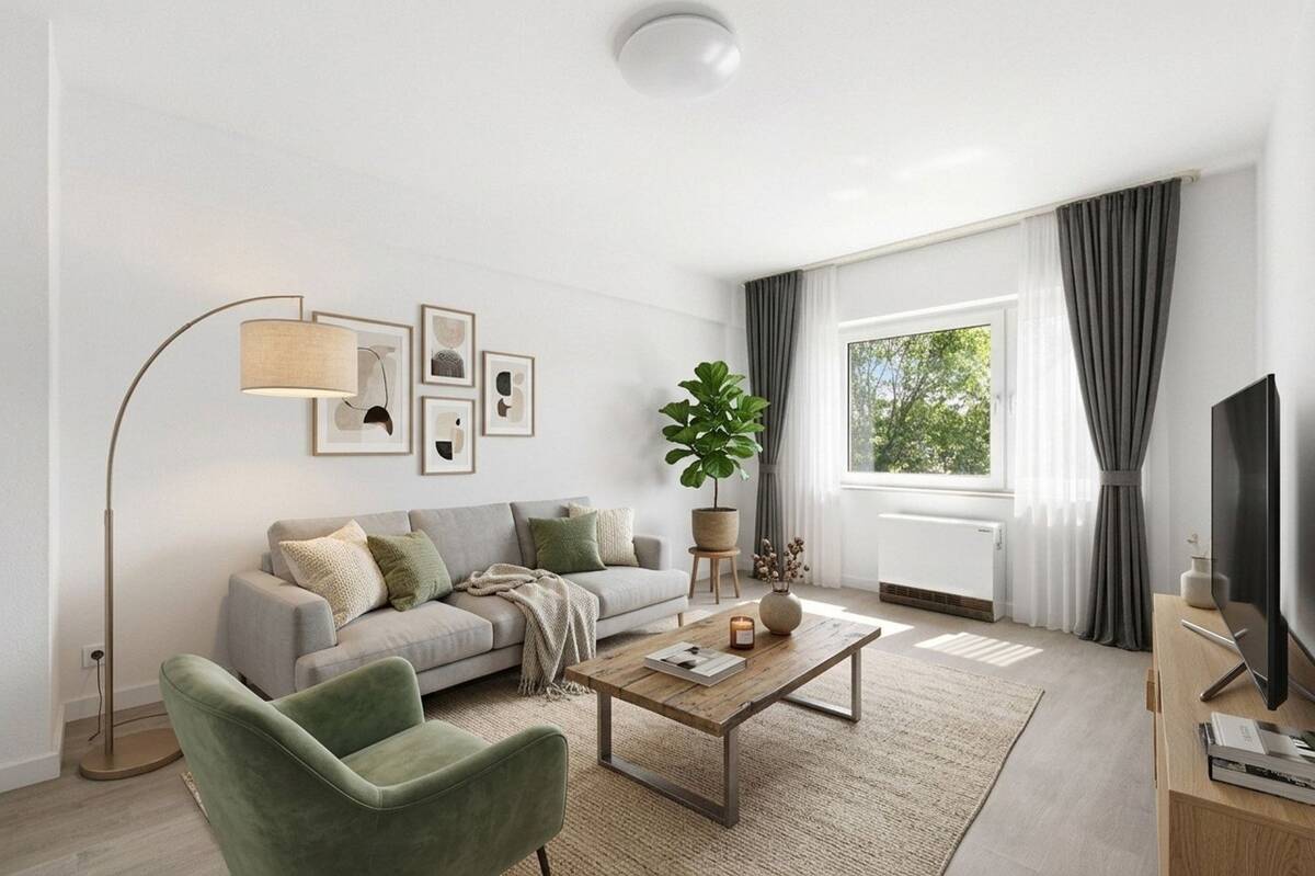 Erstbezug nach Kernsanierung: Helle 82-m²-Wohnung mit Gemeinschaftsgarten in Essen-Huttrop – 45138 Essen – Bild 1 von 5