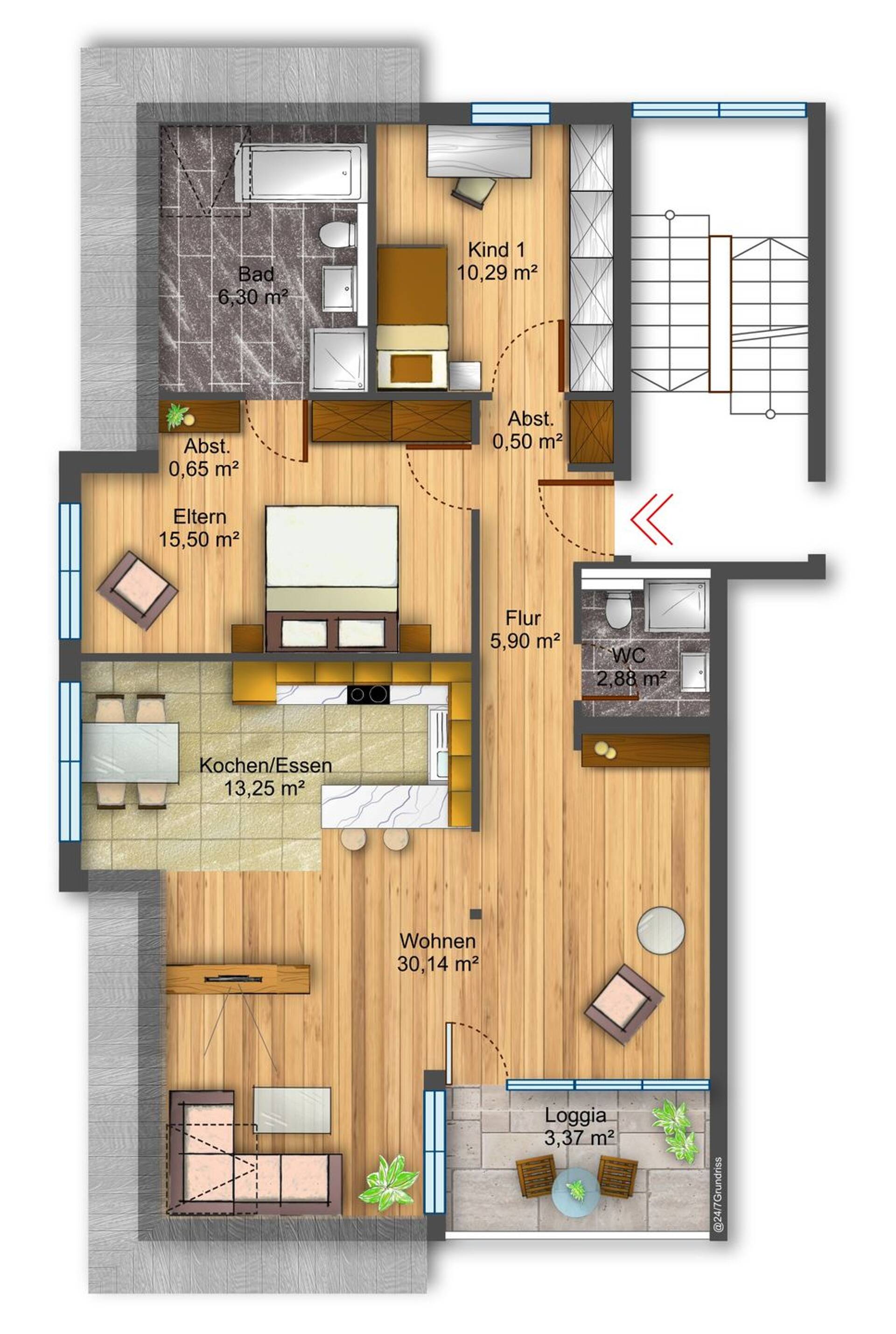 Dachgeschosswohnung in 01324 Dresden mit 86,1 m² kaufen