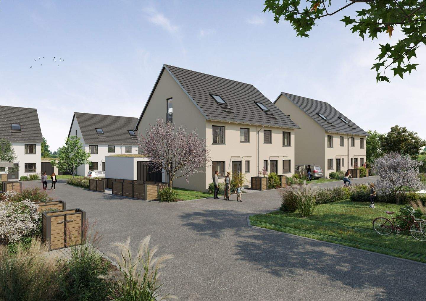FAMILIENWOHNPARK MÜHLENGARTEN * Bretten-Stadtteil * Schlüsselfertige Doppelhaushälften * nachhaltiger KFWG-Q-Standard * – Bretten – Bild 1 von 9
