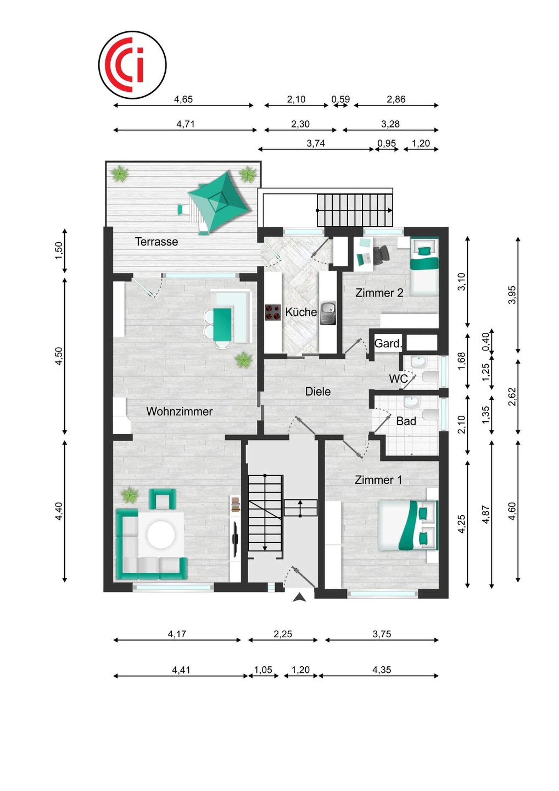 Erdgeschosswohnung in 46149 Oberhausen mit 100 m² kaufen