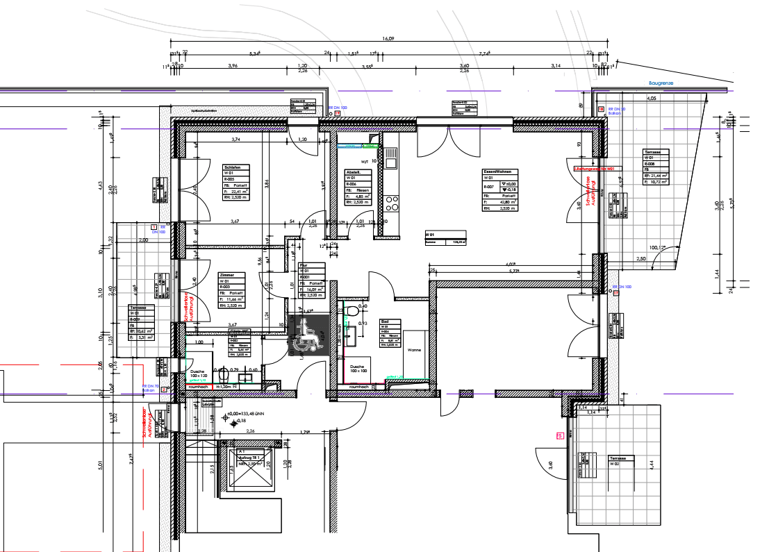 Moderne barrierefreie Wohnung mit Garten im KFW 40 Energiesparhaus mit Topanbindung Luxemburg – Trier – Vorschaubild 3