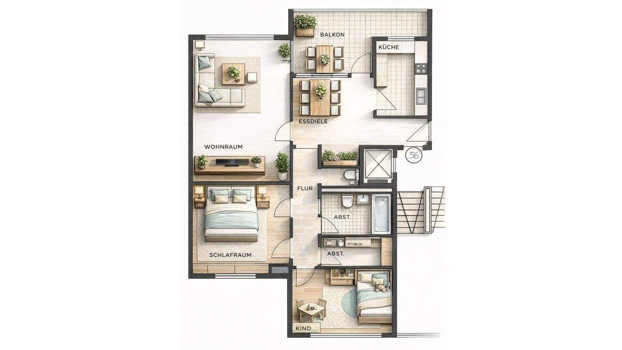 107 m² Wohnraum zur freien Gestaltung – Ihr neues Zuhause in Fürth – Fürth – Vorschaubild 9