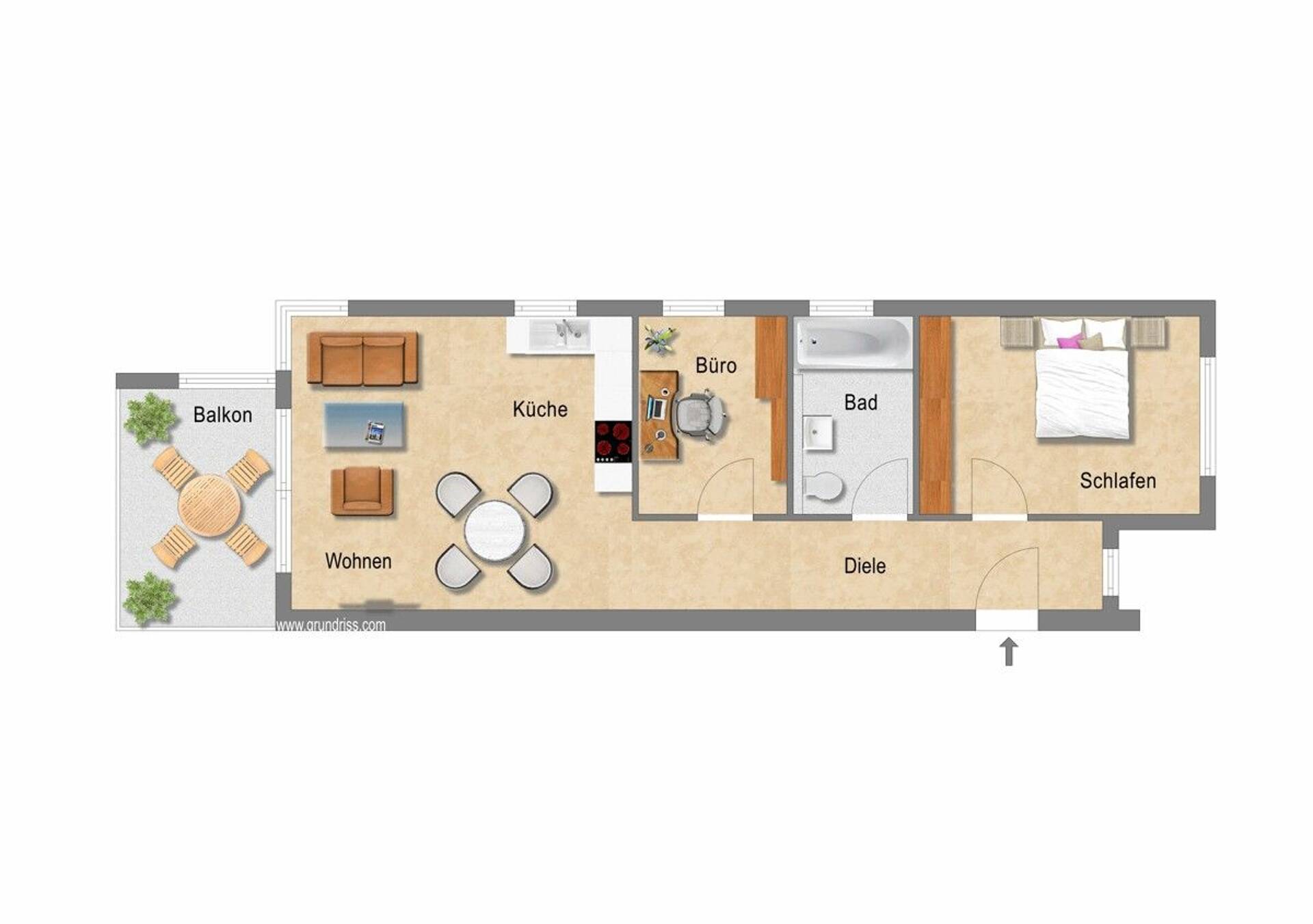 Erdgeschosswohnung in 74523 Schwäbisch Hall mit 61,74 m² kaufen