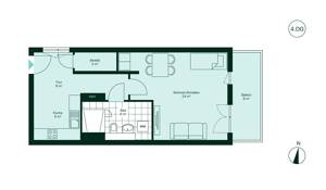 Barrierefreie Einzimmerwohnung mit Balkon – 40597 Düsseldorf – Vorschaubild 7