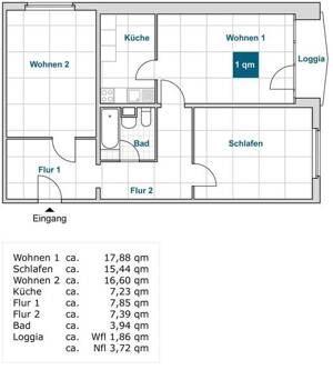 Familienfreundliche 3-Zimmerwohnung mit Balkon und Aufzug! – 1239 Dresden – Vorschaubild 2