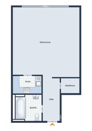 Giesing, U1 Candidplatz, Isarnähe: App. mit ca. 28 m² – 81543 München – Vorschaubild 2