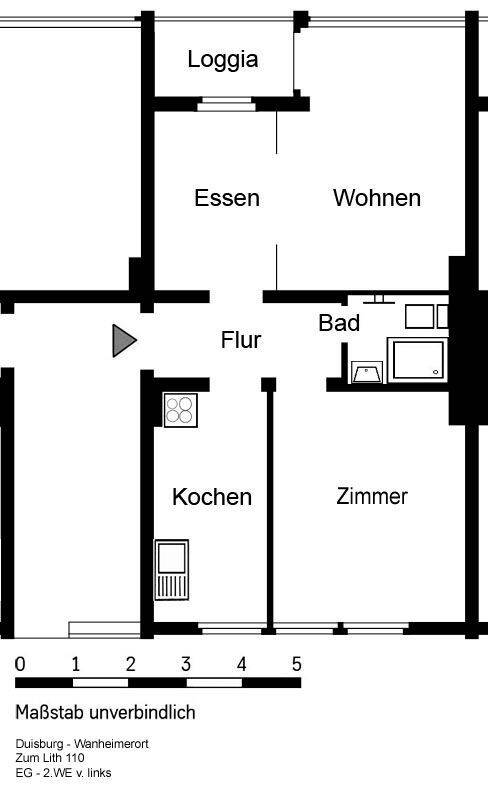 +++ 2 Zimmererdgeschosswohnung mit Balkon und Duschbad +++ – Duisburg – Vorschaubild 8