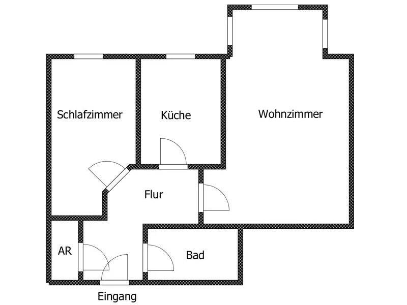 moderne 2 Raumwohnung mit EBK inkl. auf dem Kassberg – Chemnitz – Vorschaubild 6