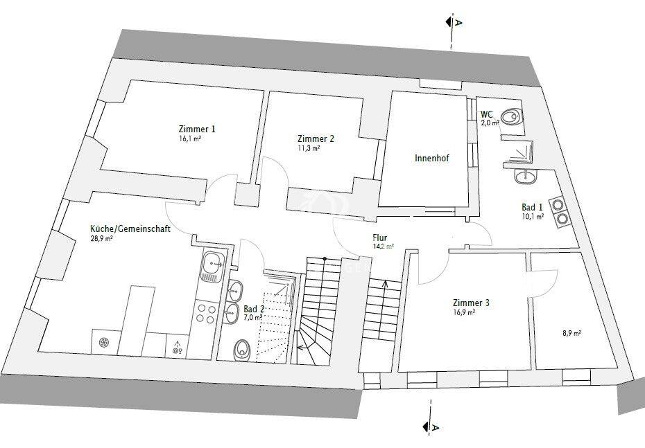 ***WG-Haus, kleines Studentenwohnheim mitten in Regensburg*** – Regensburg – Vorschaubild 5