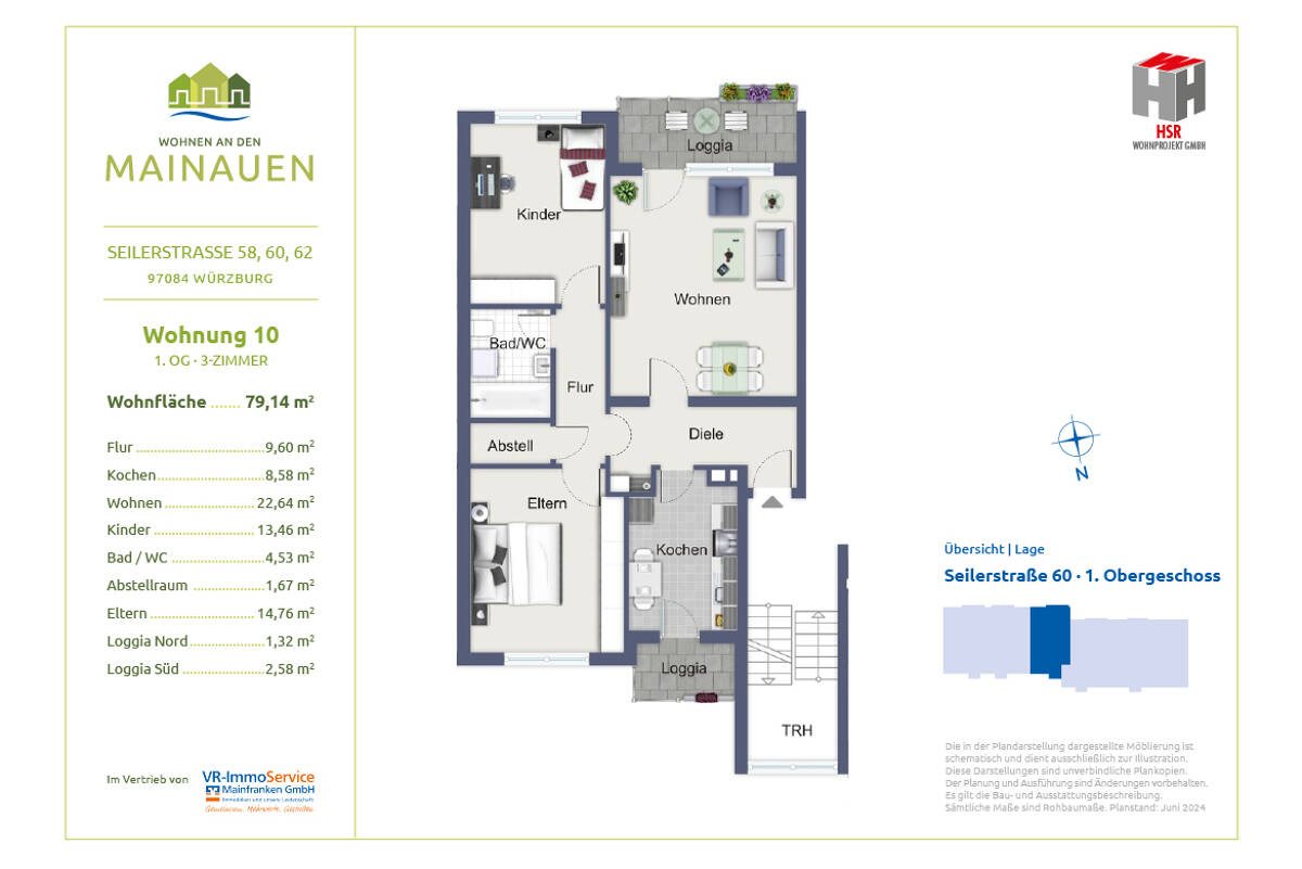 Wohnen an den Mainauen – 97084 Würzburg – Bild 1 von 9