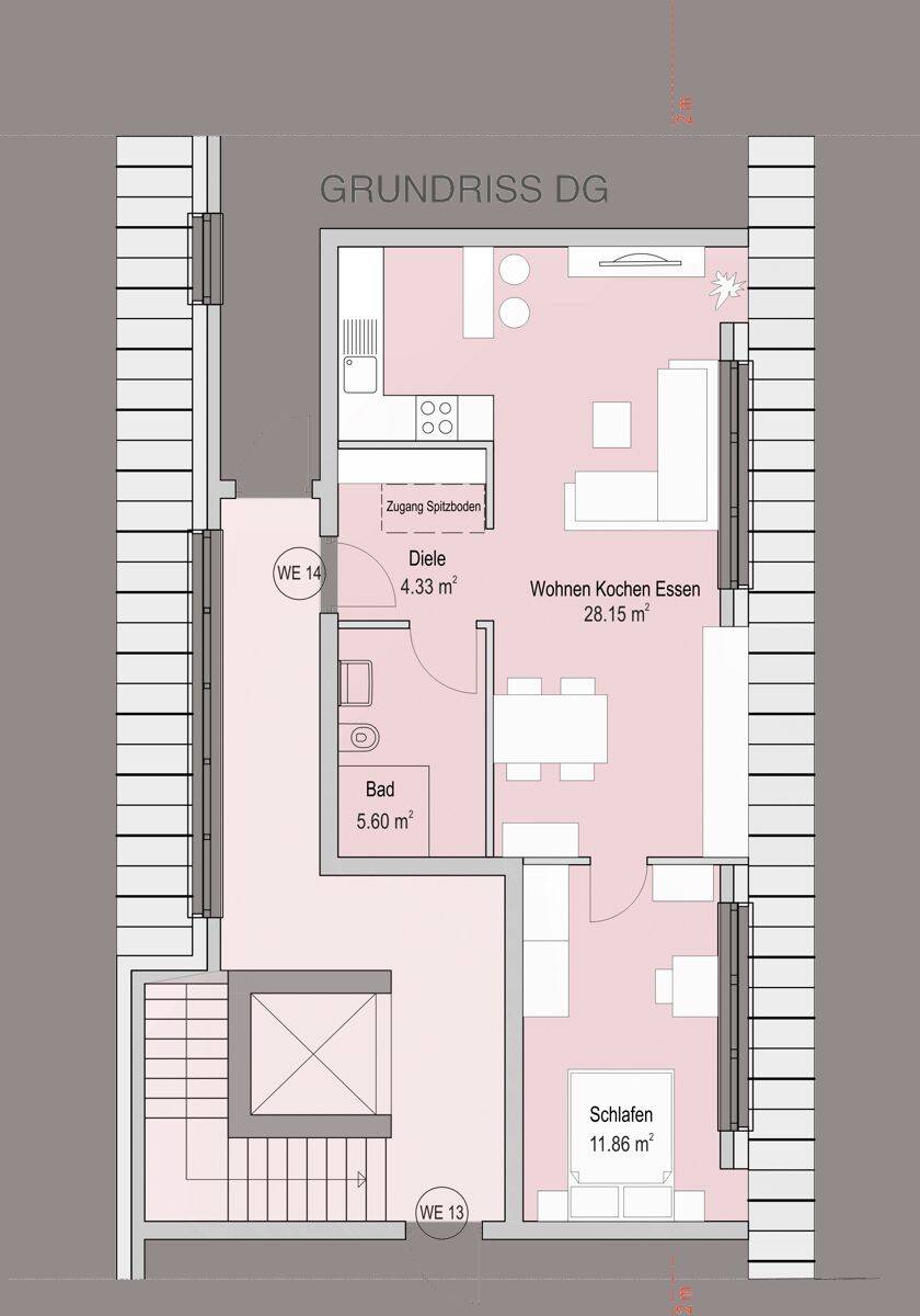 Energieeffiziente 2 Zimmer Neubauwohnung in Krefeld-Stadtmitte – Krefeld – Vorschaubild 9