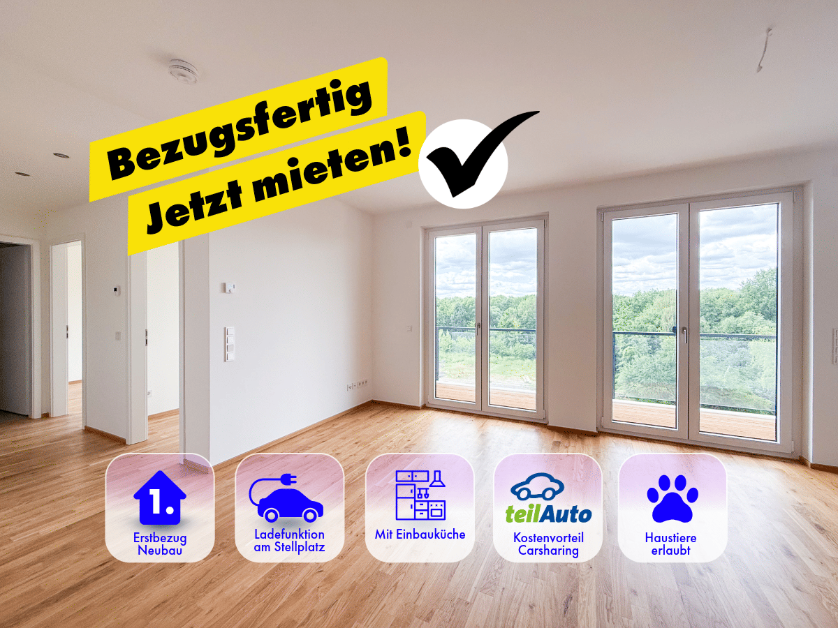 *3 Zimmer* großer SÜDBALKON mit Blick ins Grüne * EBK * TG * AUFZUG * ENERGIEKONZEPT*