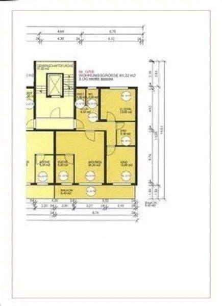 Vermietete 3,5-Zim-ETW m. gr. Balkon/Loggia, Pkw-Stellplatz, in zentr. Lage in Bergheim KP.: 139.800,-. – Bergheim – Bild 1 von 9