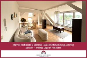 Stilvoll möblierte 3-Zimmer-Maisonettewohnung auf zwei Ebenen - Ruhige Lage in Panketal! – 16341 Panketal – Vorschaubild 1