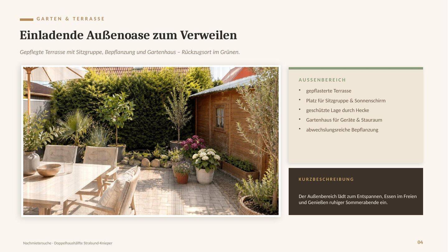 Nachmieter gesucht – Charmante Doppelhaushälfte mit Garten & Carport in ruhiger Lage Stralsunds – Stralsund – Vorschaubild 2